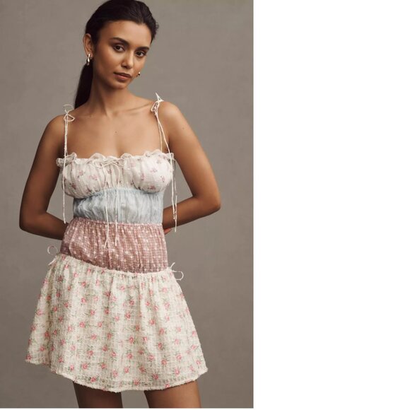 For Love And Lemons Dresses & Skirts - For Love & Lemons Elula Mini Dress XXS 2XS pink floral new nwt